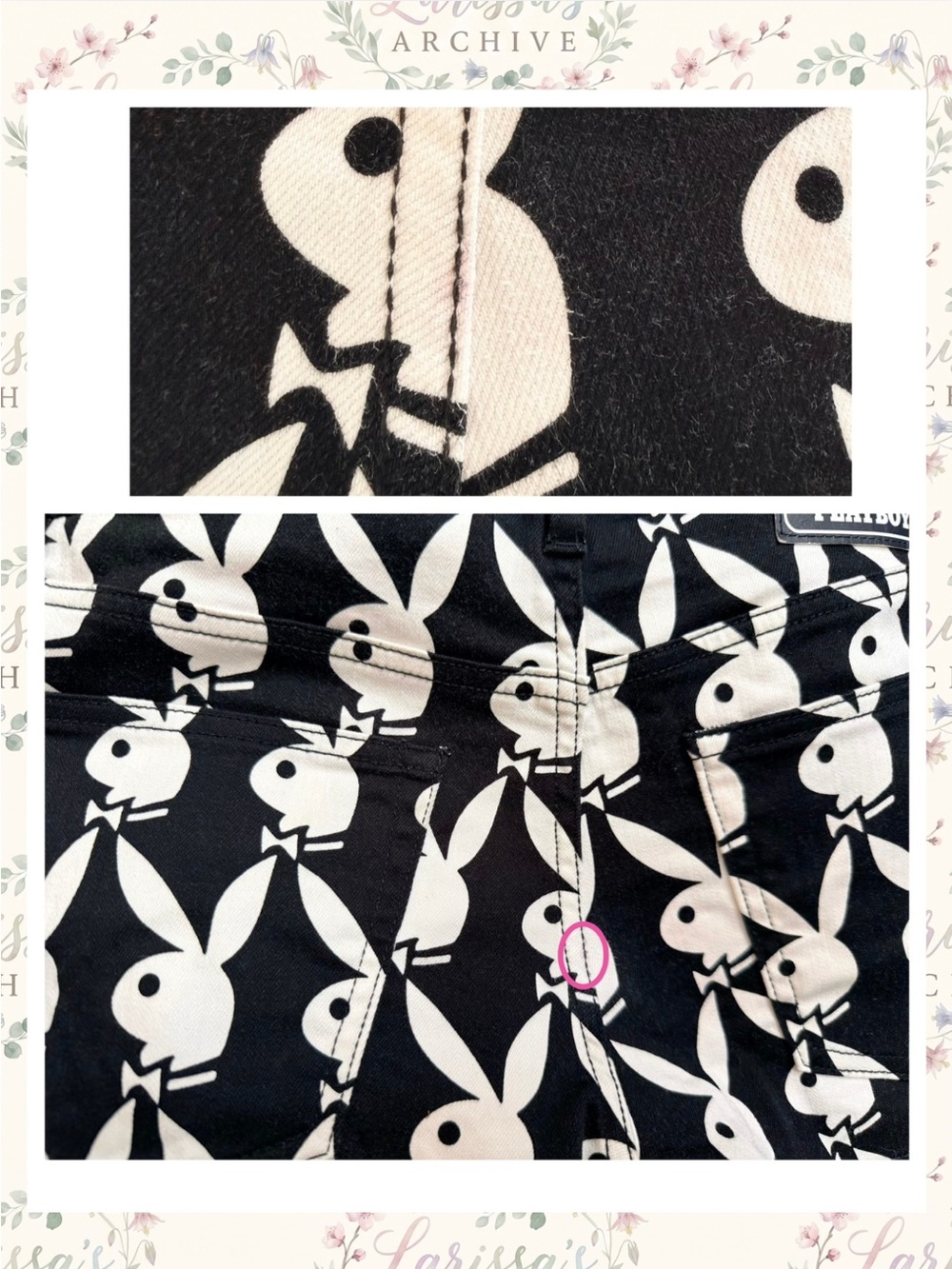 Hysteric Glamour x Playboy | Vintage 2012 Monogram Denim Shorts | JP S (XXS) - Picture 16 of 16